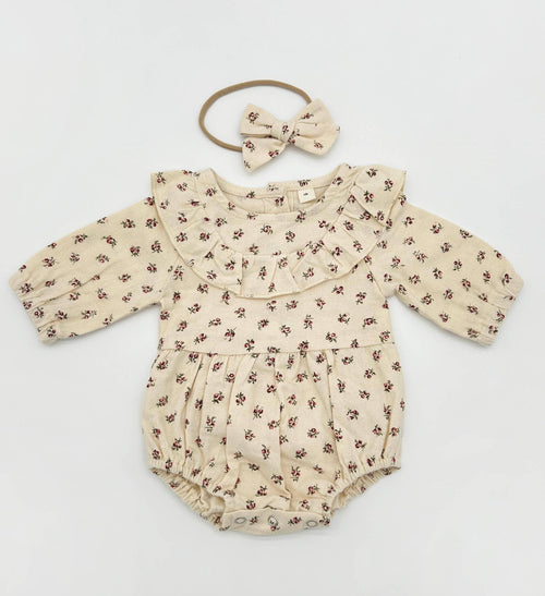 Charlotte Peppermint Romper + Matching Bow
