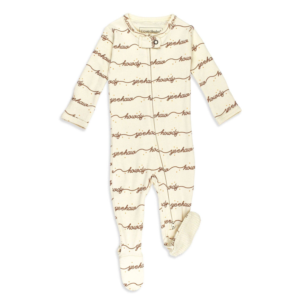 Howdy | Organic Zipper Footie