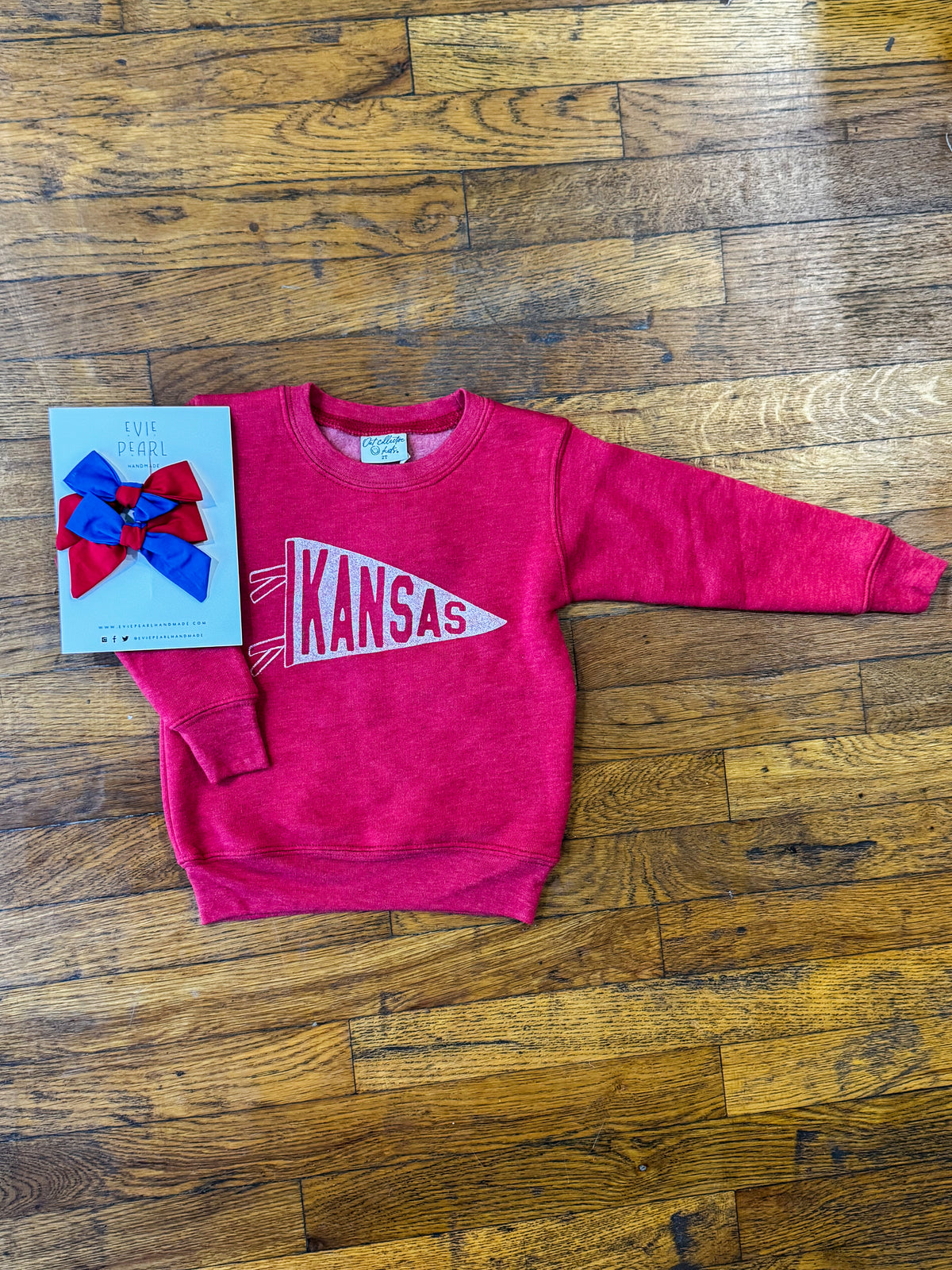 Kansas Pennant Toddler Graphic Sweatshirt