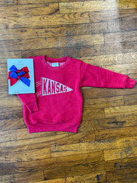 Kansas Pennant Toddler Graphic Sweatshirt
