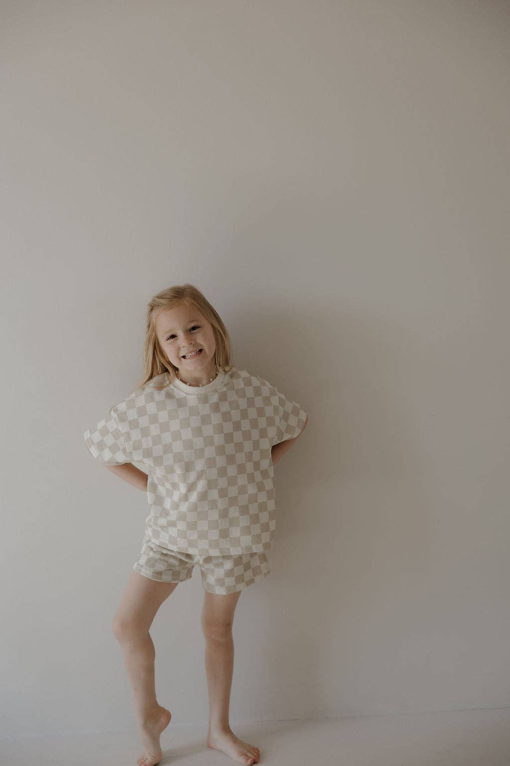 French Terry Short Set | Checkerboard