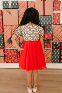Aura Tulle Dress in Lattice Tree