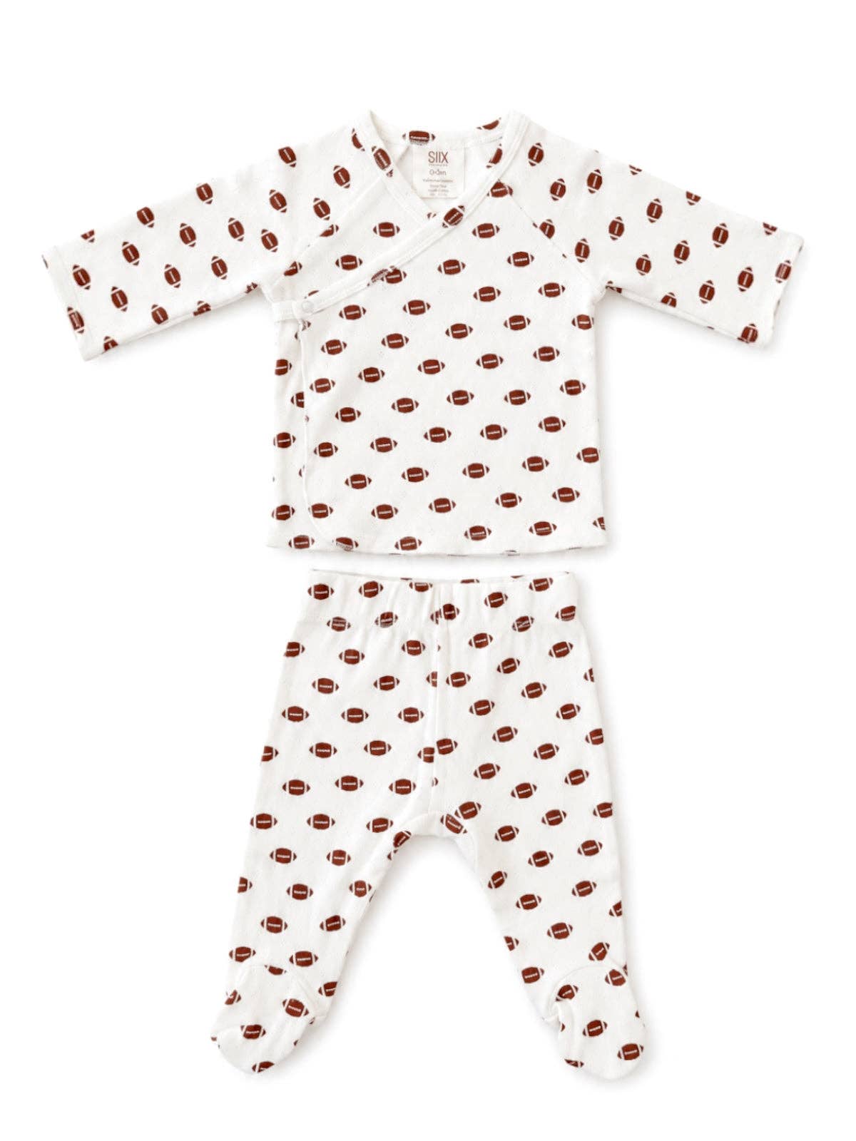 Football Organic Pointelle Newborn Set