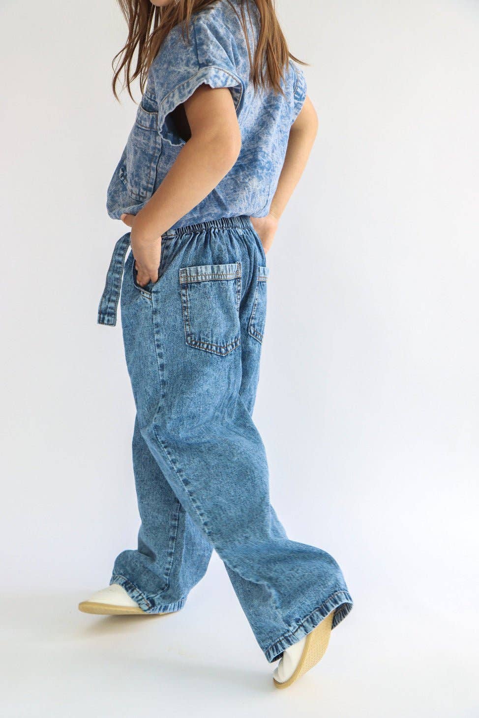 Vintage Washed Loose Jeans