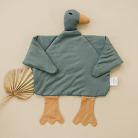 XL Bamboo Duck Lovey Security Blanket in Teal Green