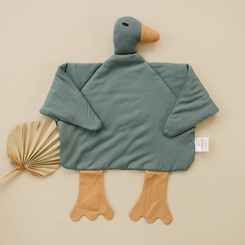 XL Bamboo Duck Lovey Security Blanket in Teal Green