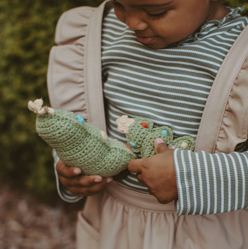 Christmas Tree Rattle – Handmade Organic Cotton Baby Toy