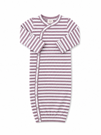 Violet Stripe Ribbed Gown