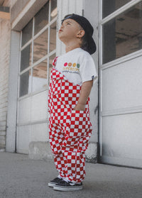 Red Checkered Overalls