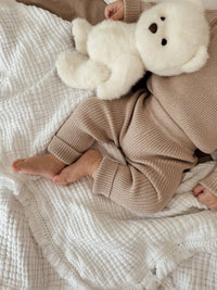 Baby Rib Leggings - Heather Beige