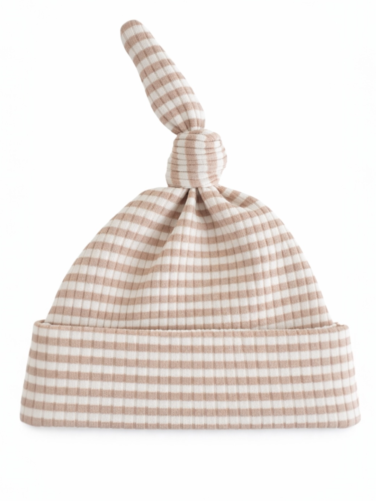 Tan Stripe / Ribbed Beanie