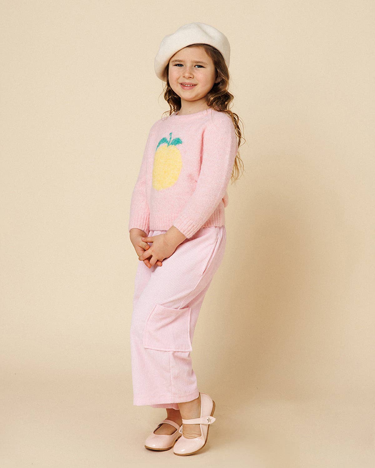 Corduroy Wide Pants - Pink