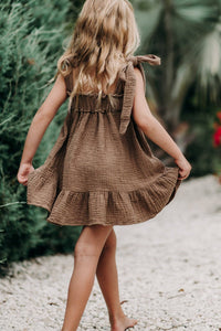 Evie Tunic Dress (mocha muslin)