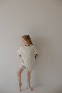 French Terry Short Set | Checkerboard