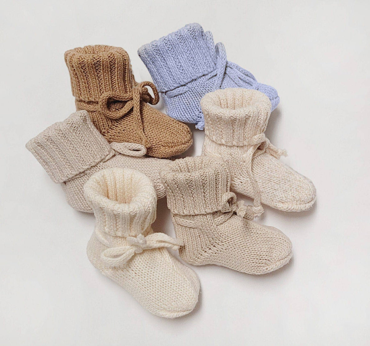 Knitted Booties Socks - Coco Speckle