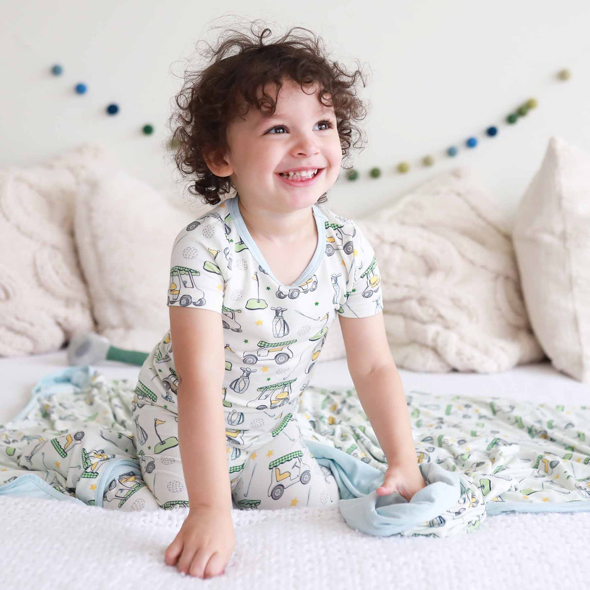 Country Club Cuties Two Piece Pajama Set | Blue