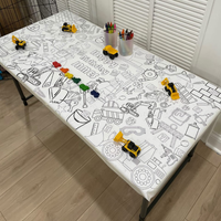 Construction Coloring Tablecloth Kids Activity