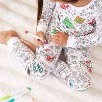 Colorable Two Piece Pajama Set | Christmas Morning