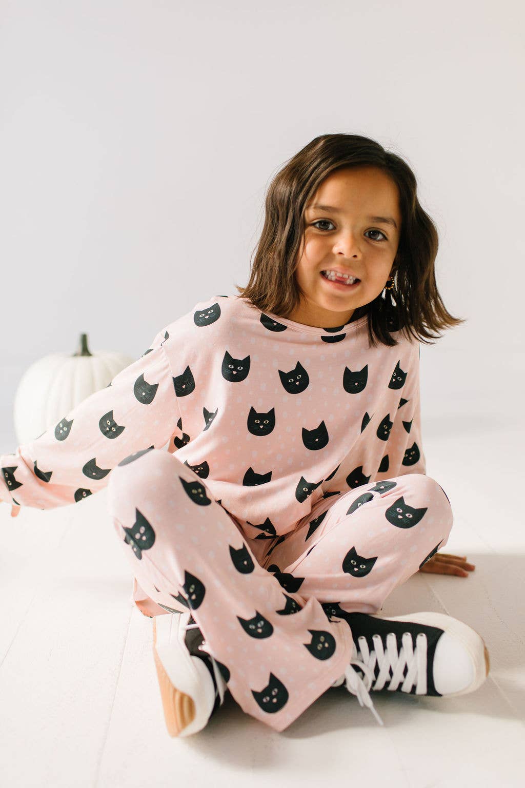 Lounge Wear Set in Black Cat