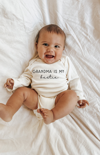 Grandma is My Bestie Organic Bodysuit Long Sleeve