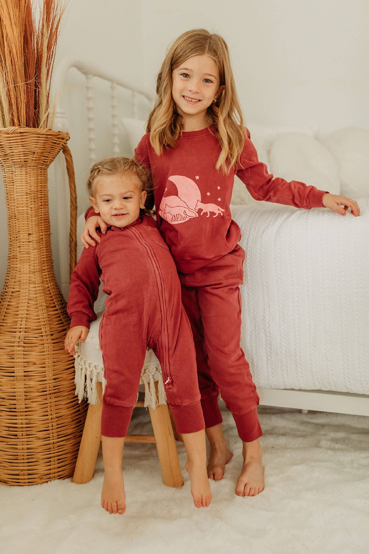 Cherry | Organic Cozy Zipper Romper