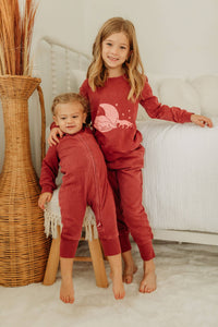 Cherry | Organic Cozy Zipper Romper