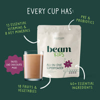 Beam Kids - Chocolate (20 servings) pouch
