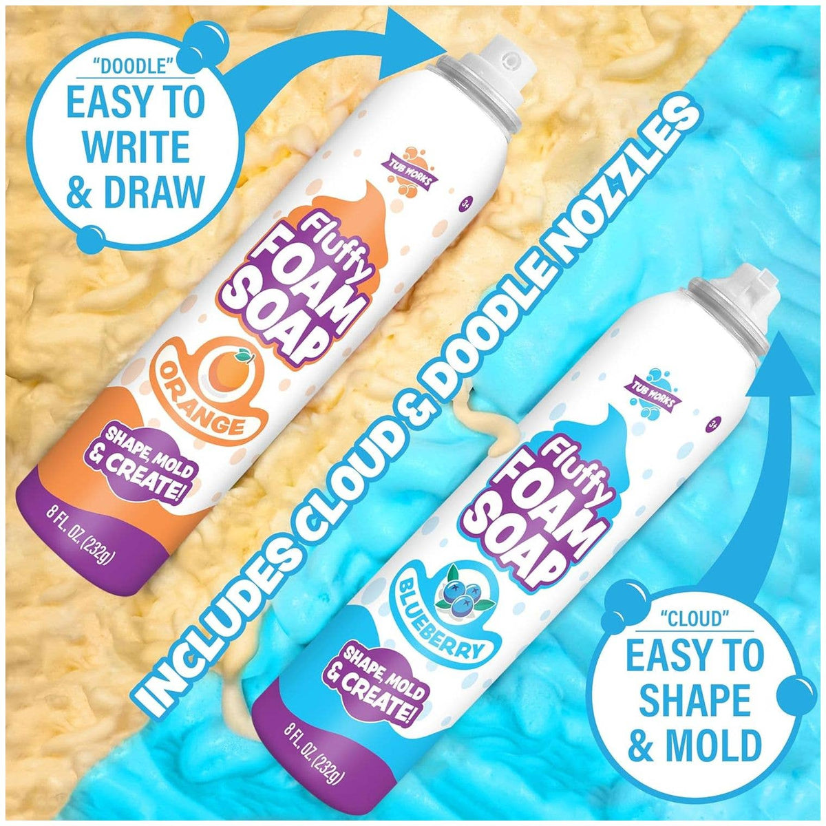 Tub Works® Fluffy Foam Soap, Variety