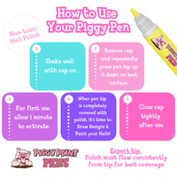 Yippee Yellow Piggy Paint Pen - Kids Non-toxic Nail Polish