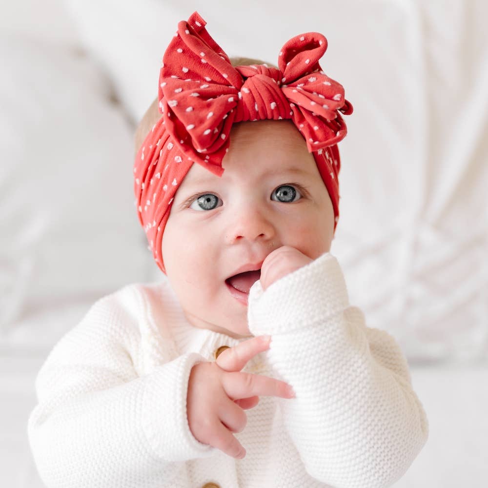 Baby Bling® Shabby Dot FAB-BOW-LOUS® soft nylon bow headband