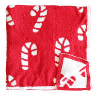 CuddleLane™ Luxe Blankets | Candy Cane