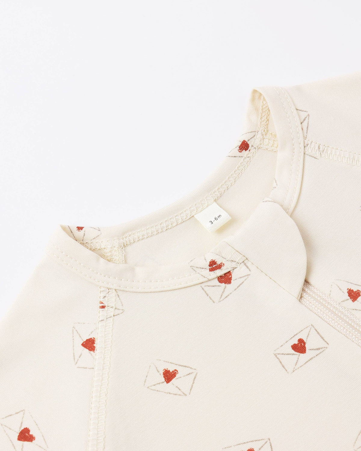 Bamboo Zip Footie || Valentine