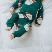 Peekabooty™ Rag Romper - Ho Ho Ho Green Check