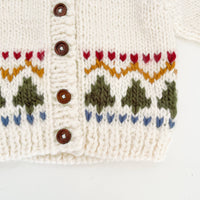Holiday Tree Fair Isle Cardigan Kids Baby Sweater