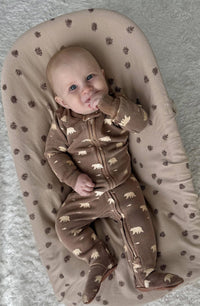 Latte Bear | Organic Cozy Zipper Footie