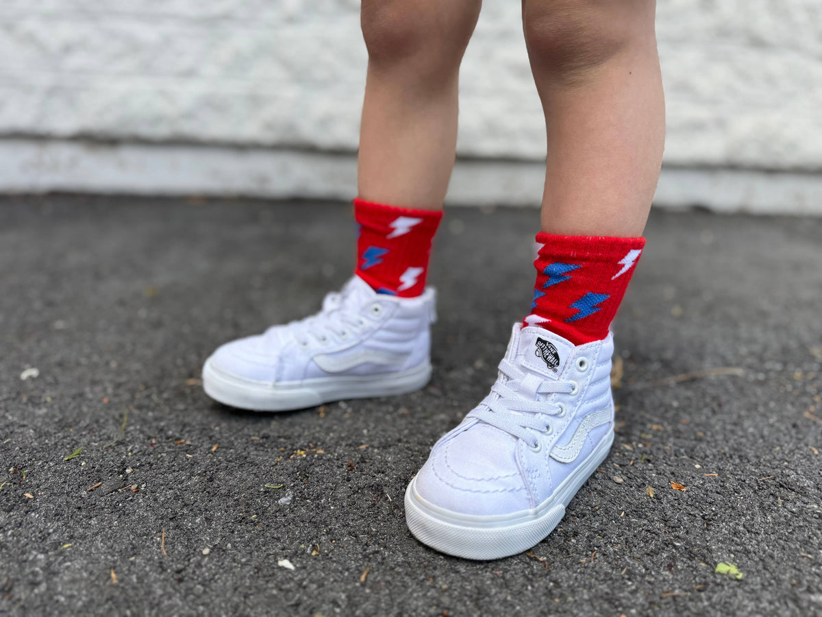 Red White + Electric Socks