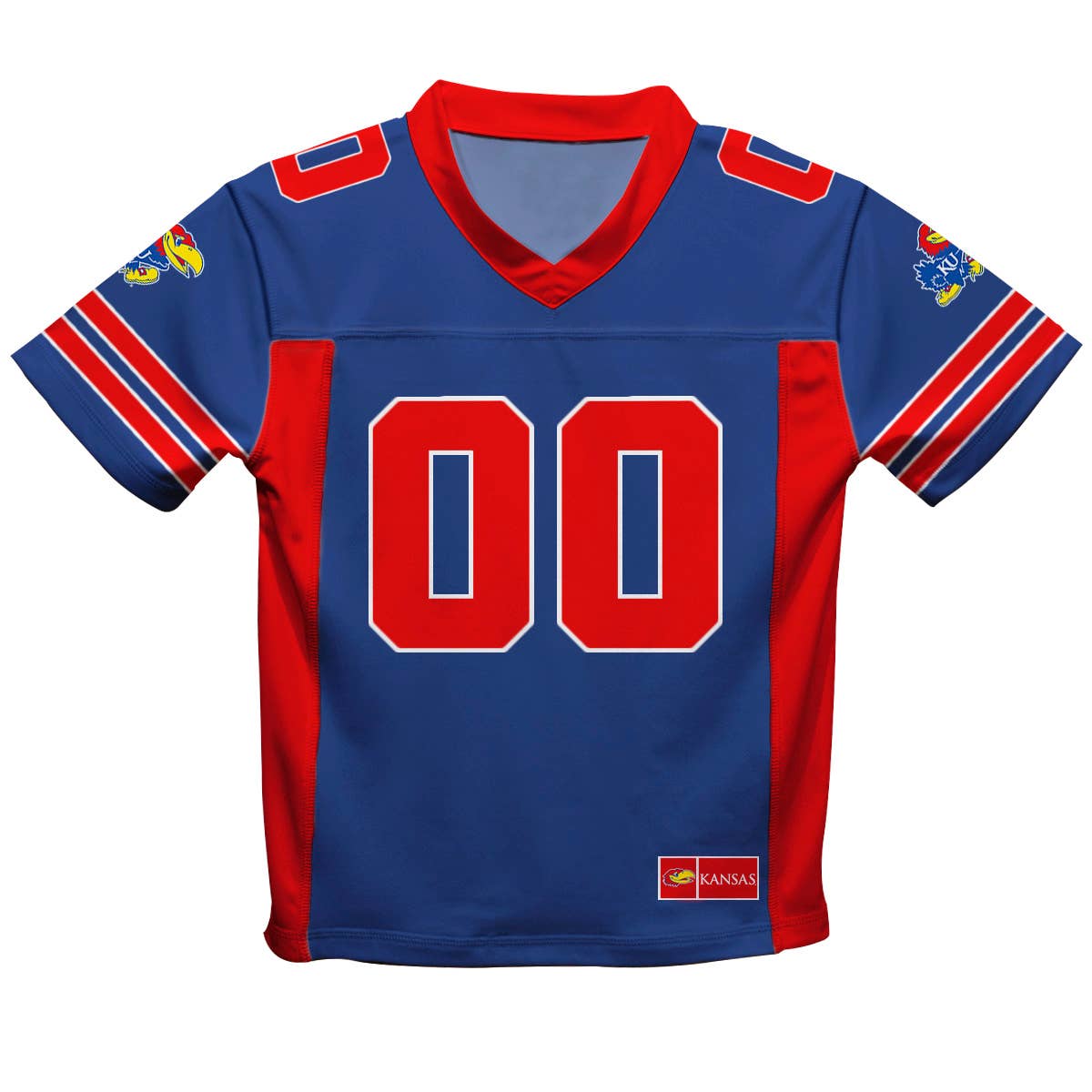 Kansas Jayhawks Blue Boys Fashion Football T-Shirt
