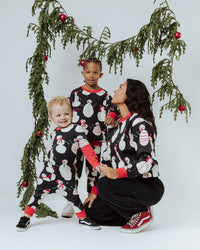 Layered Rag Romper - Snowmen