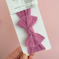 Baby Bling® Itty Bitty Knot small soft nylon bow headband 6 colors
