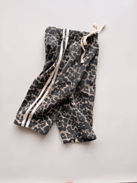 Little Cub Denim Track Pants | Leopard Racer