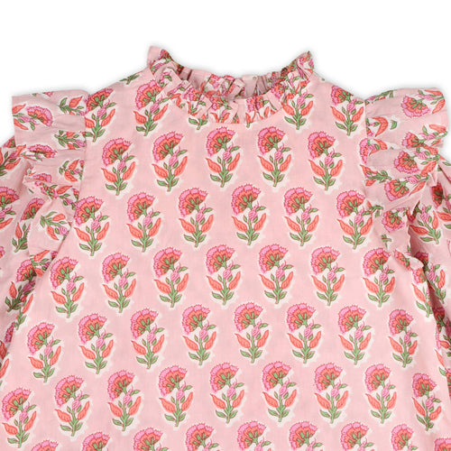 Jocelyn Floral Dress - Pink (Organic Cotton)