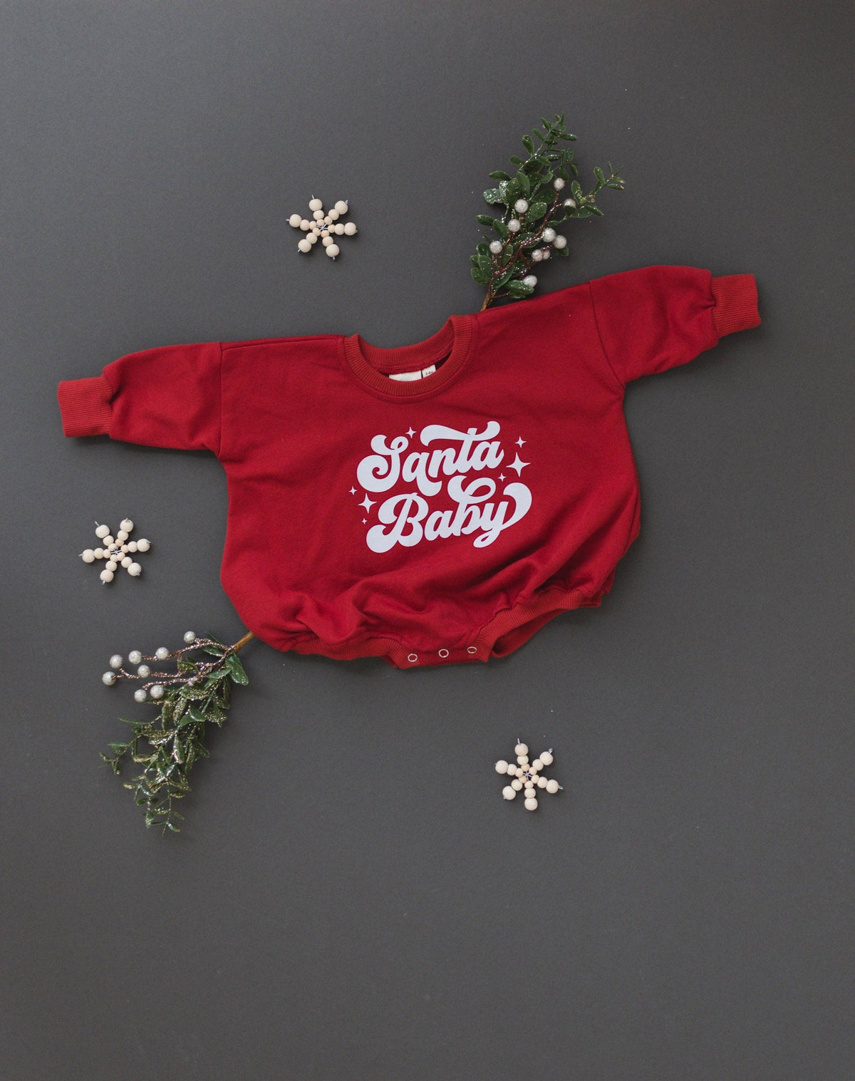 Santa Baby Christmas Sweatshirt Romper