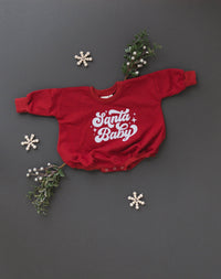 Santa Baby Christmas Sweatshirt Romper