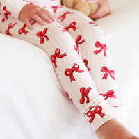 Coquette Christmas Bamboo Waffle Two Piece Pajama Set