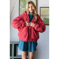 Women's Oversize Teddy Bear Large Pocket Hoodie