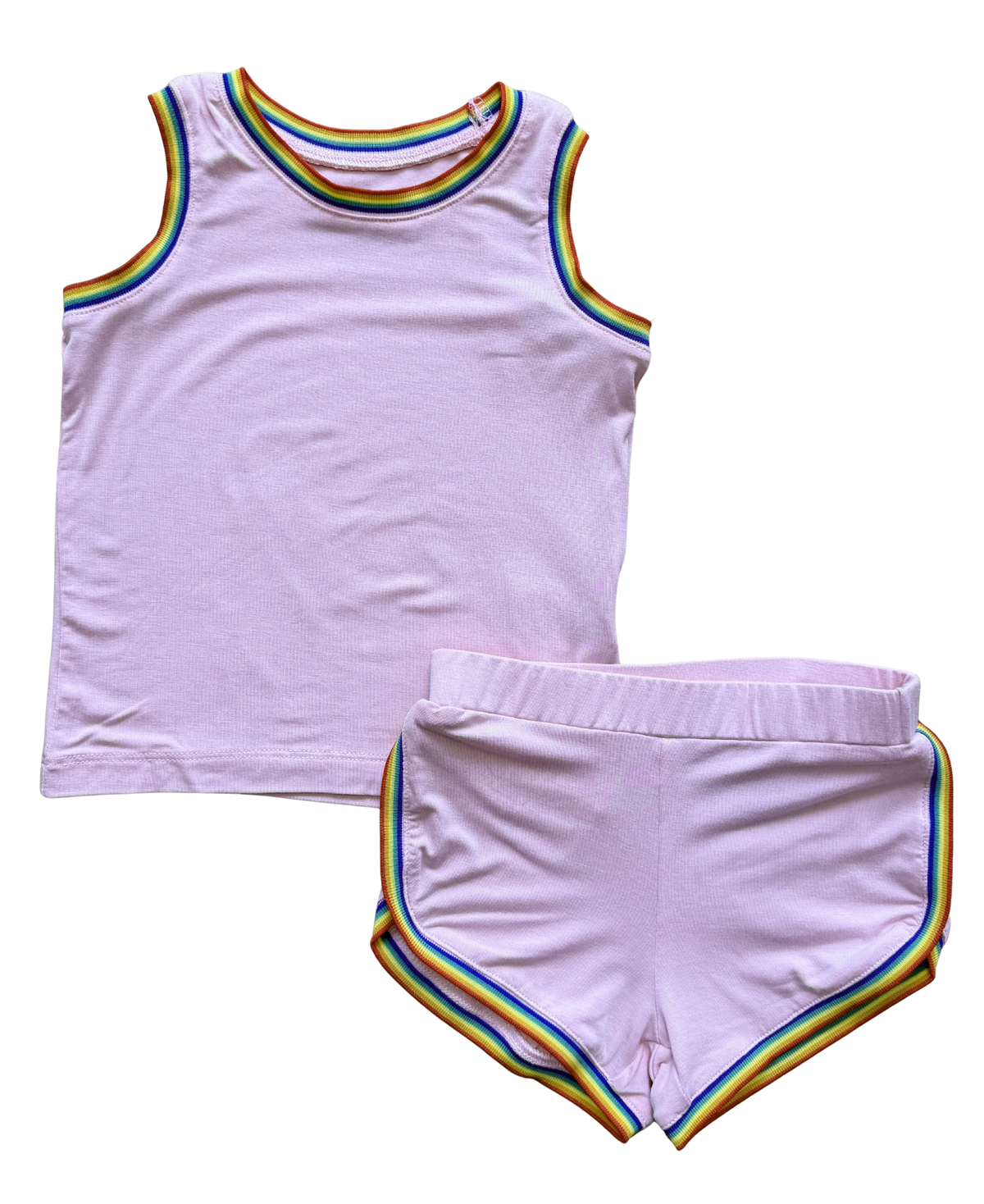 Rainbow Roller Girl Pookie Short Set - Light Pink