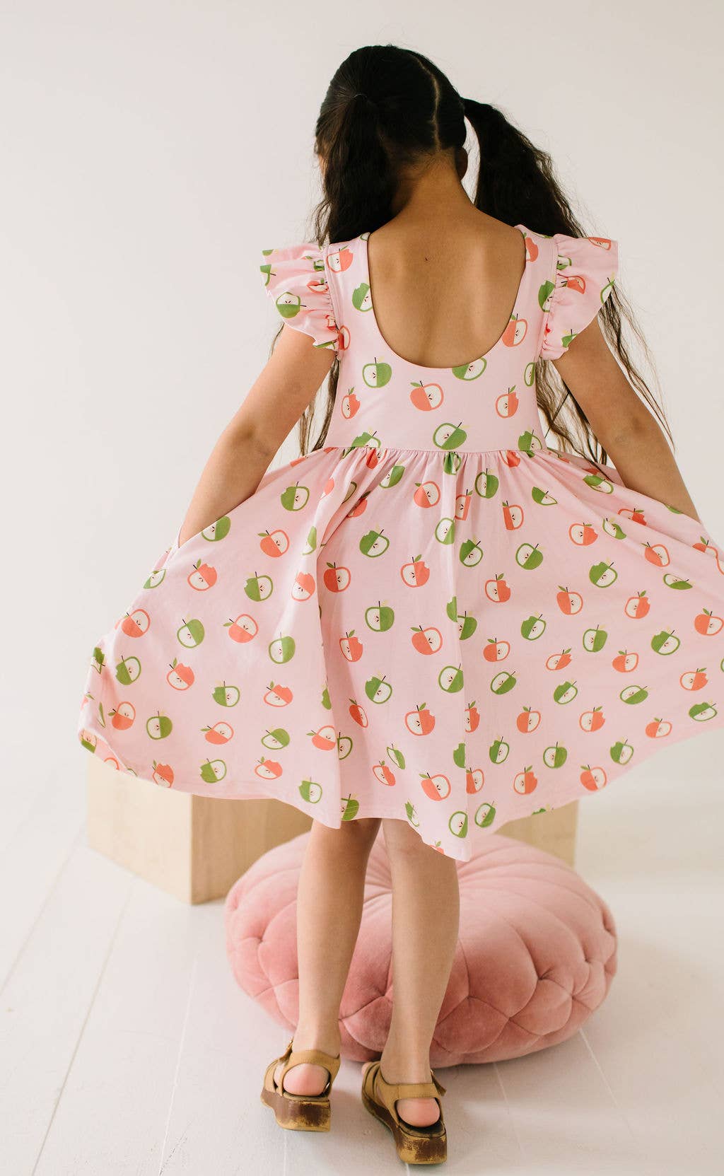 Olivia Dress in Apple A Day