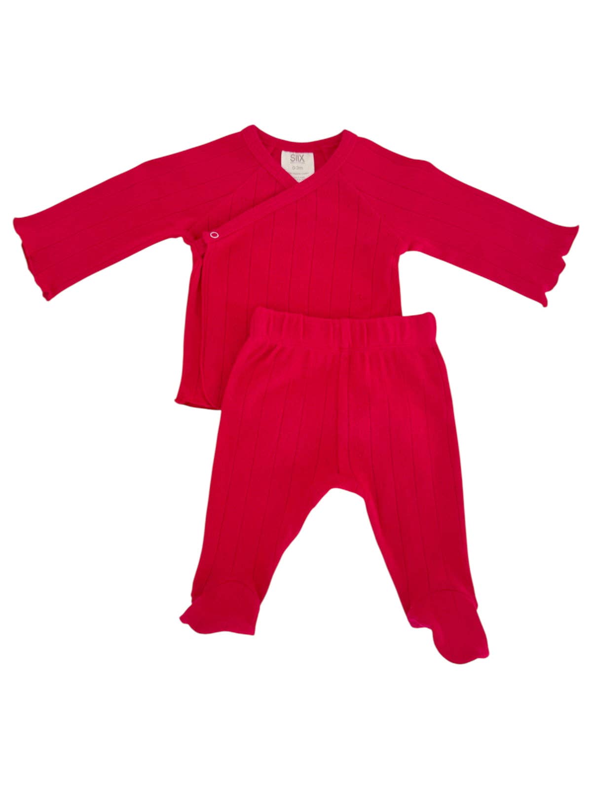 Red Organic Pointelle Newborn Set
