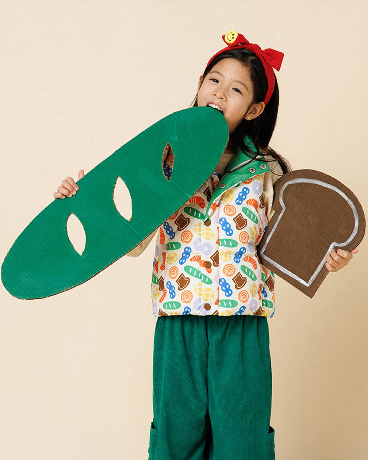 Corduroy Wide Pants - Green