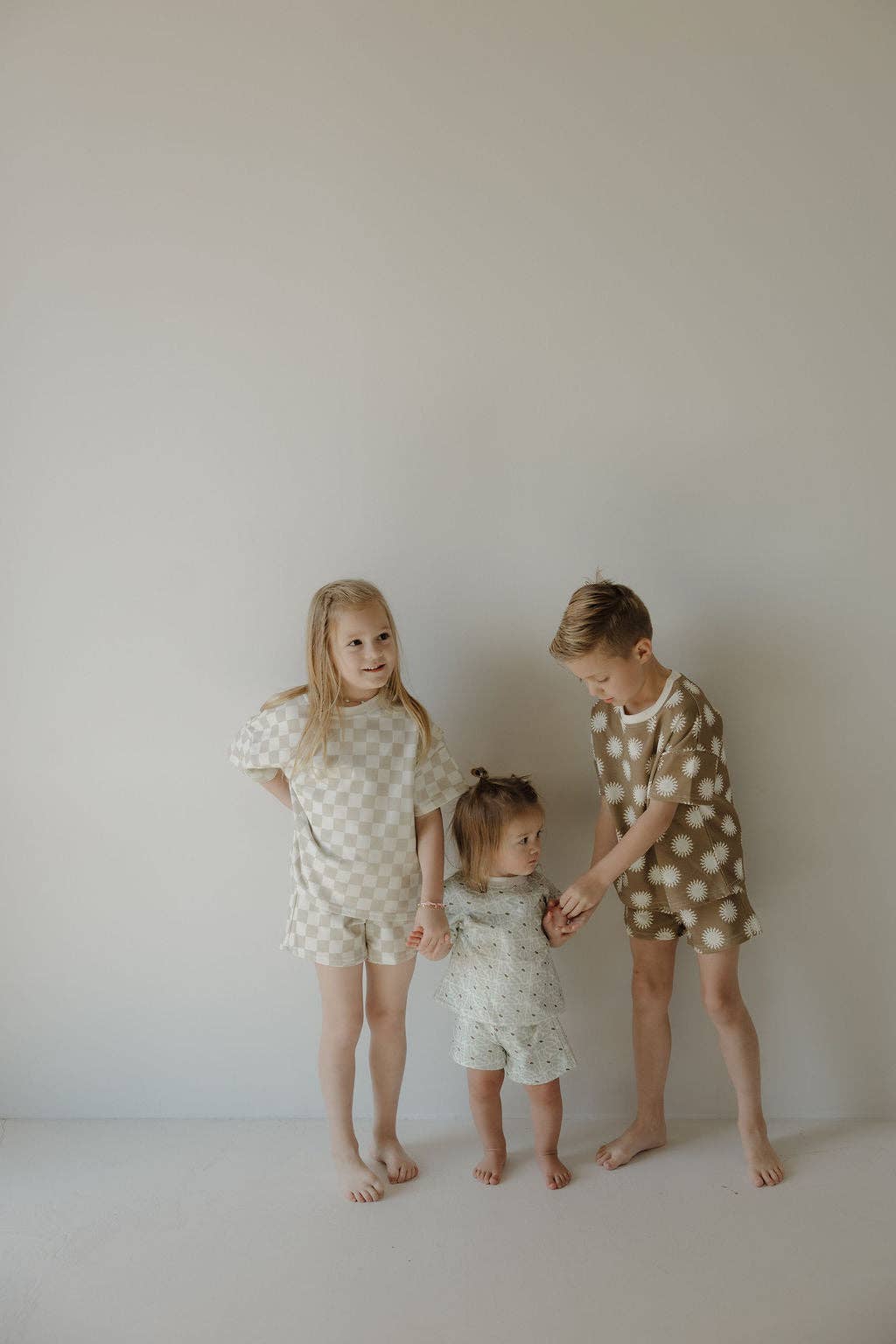 French Terry Short Set | Checkerboard